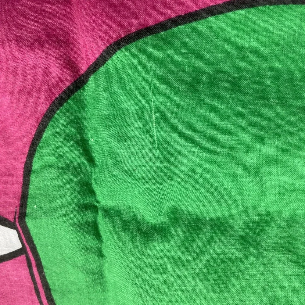 Vtg Barney the Dinosaur Bedroom Curtain Set of 2 Handmade 30